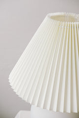BUNDLE | 2 Large ivory pleated lamp shades