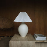 BUNDLE | 2 Large pleated lamp shades white