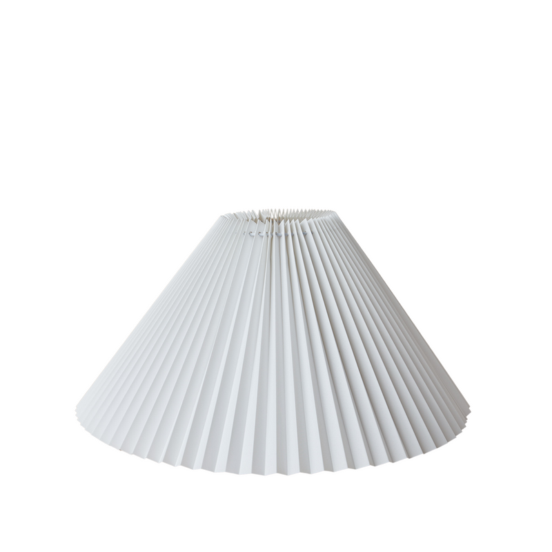 Large pleated lamp shade white