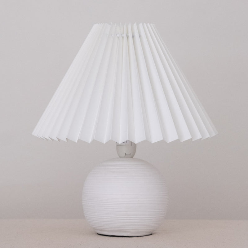 Mini white pleated lamp shade