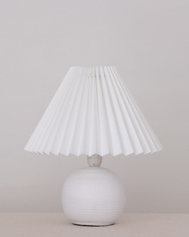 Mini white pleated lamp shade