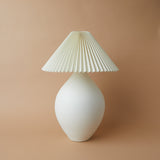 Medium ivory pleated lamp shade