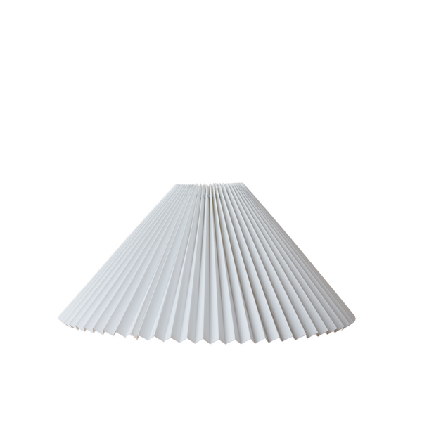 Medium white pleated lamp shade